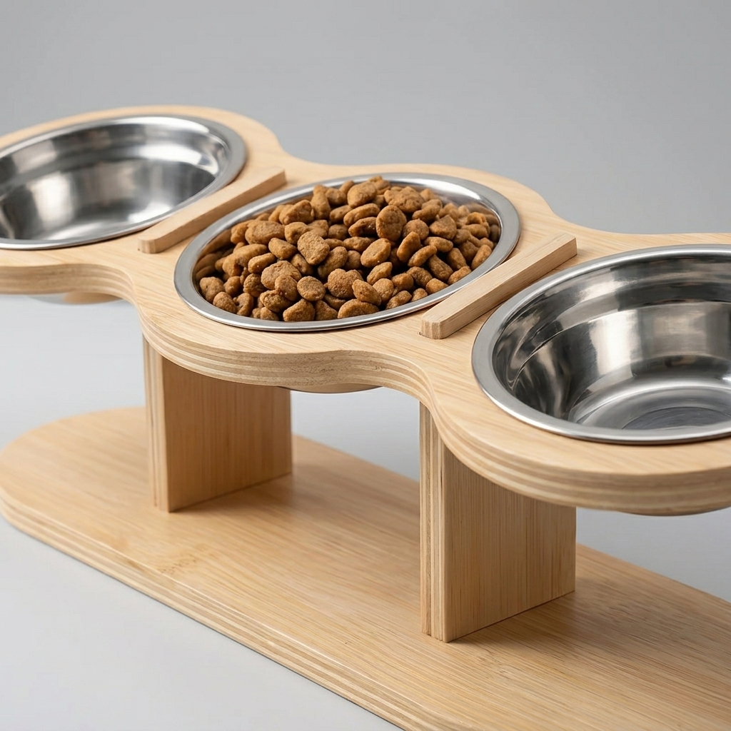 Raised Stainless Steel Cat Bowl