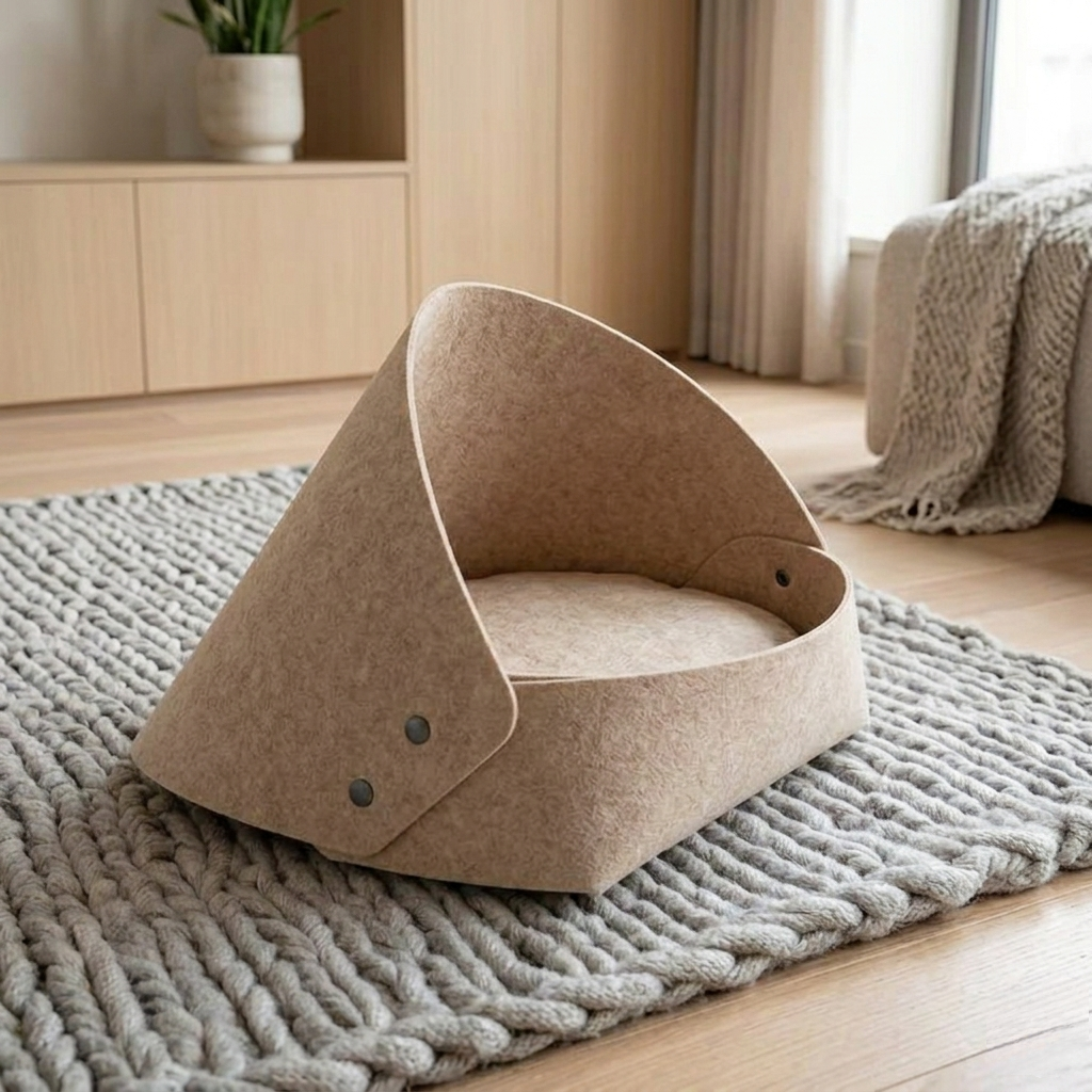Scandinavian Felt Cat Cave