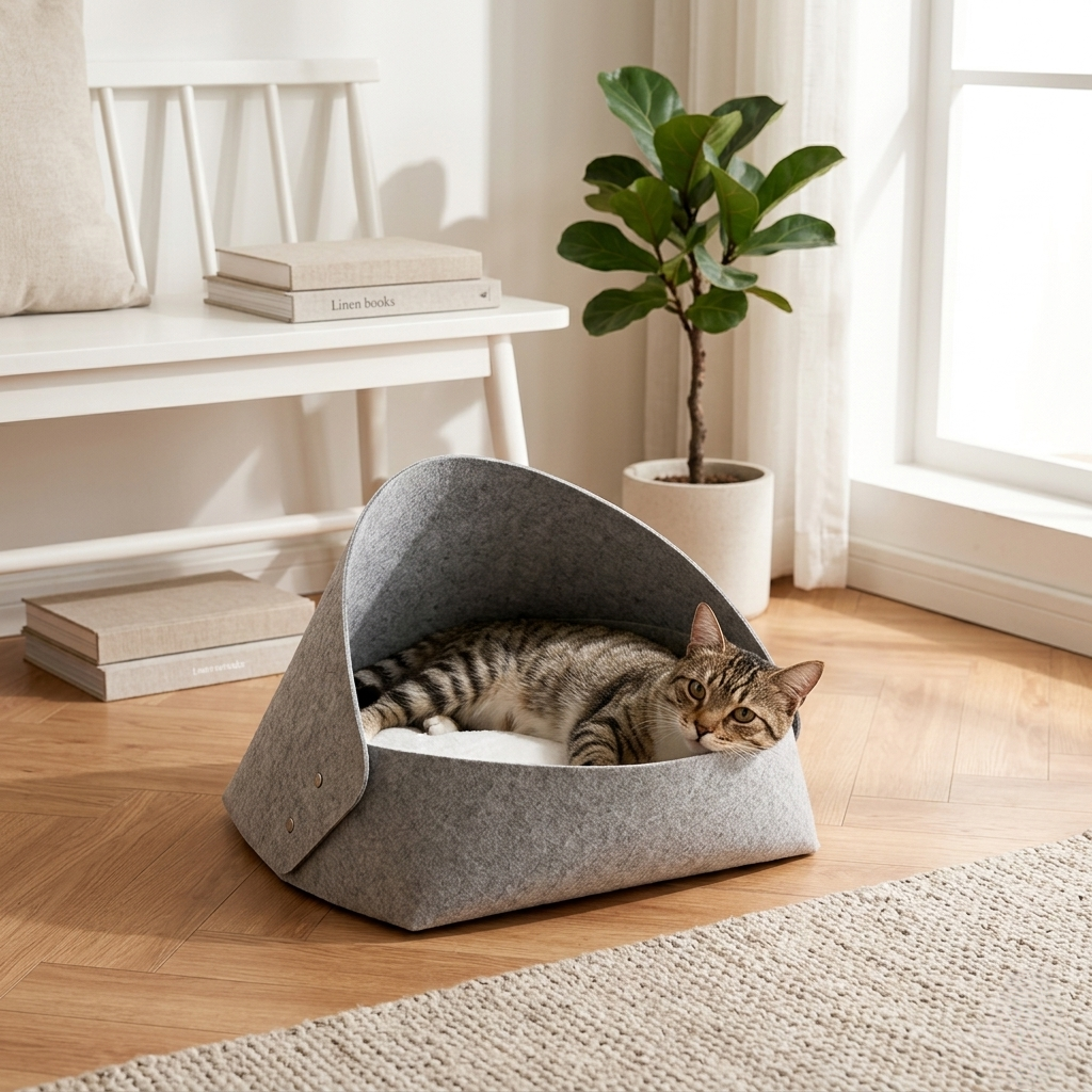 Scandinavian Felt Cat Cave