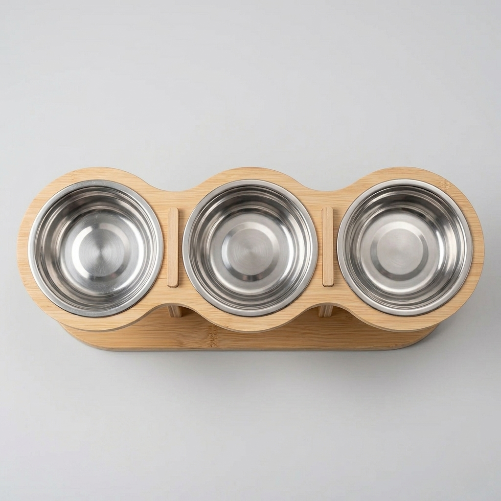 Raised Stainless Steel Cat Bowl