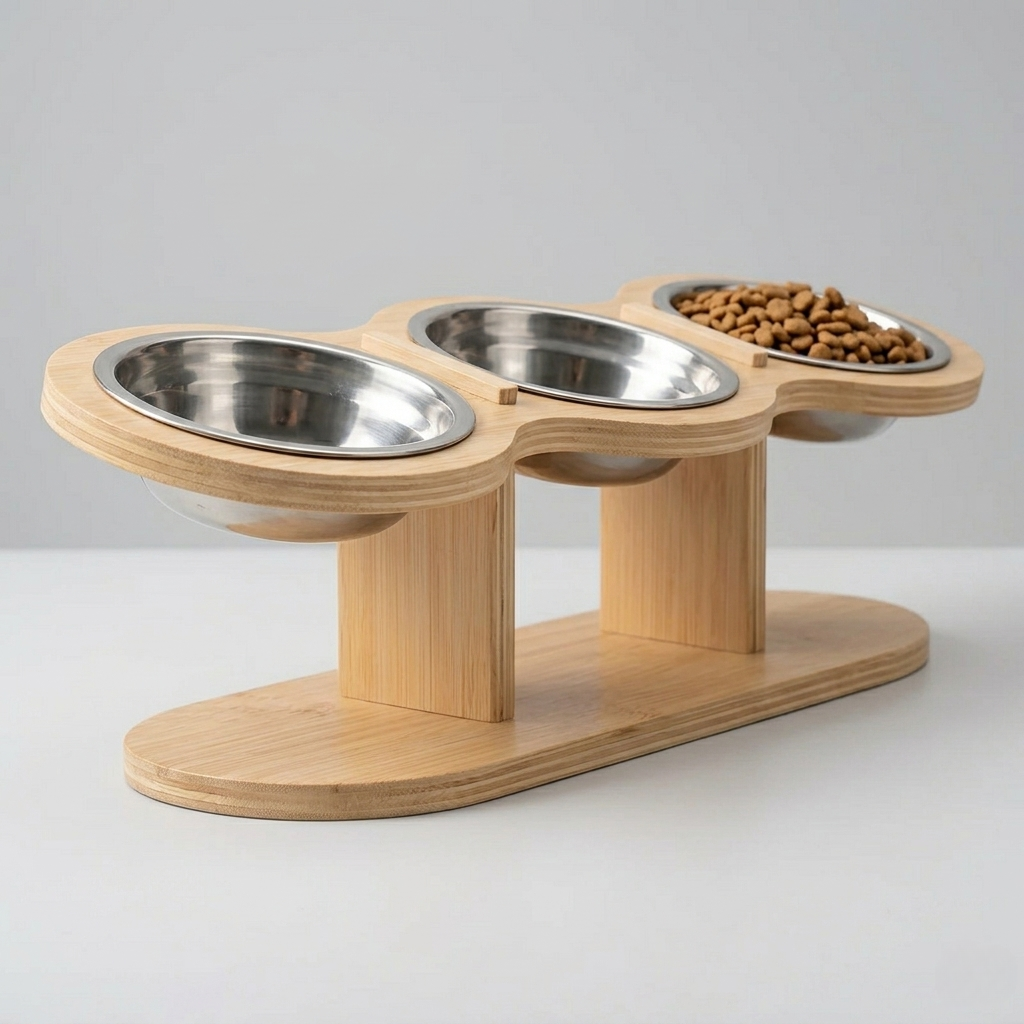 Raised Stainless Steel Cat Bowl