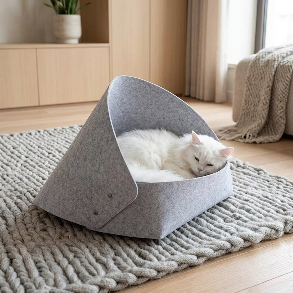 Scandinavian Felt Cat Cave