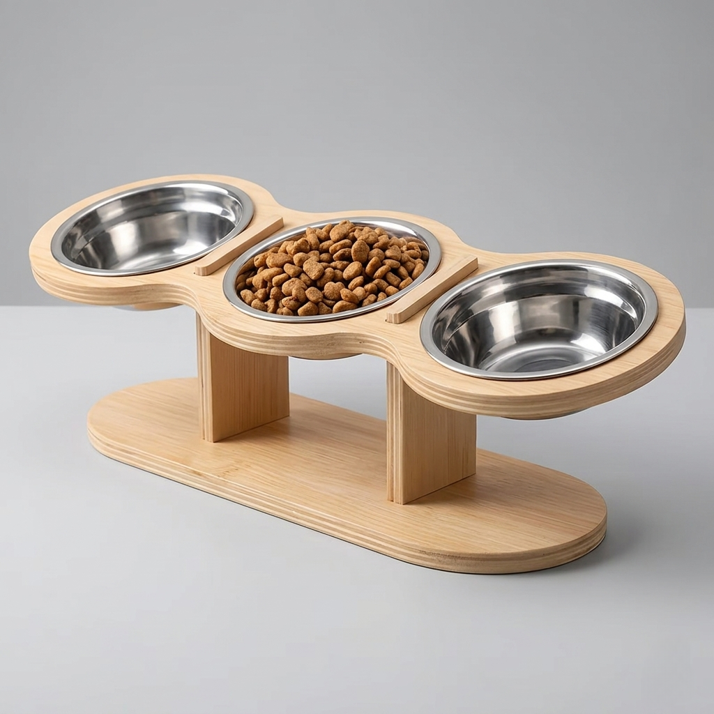 Raised Stainless Steel Cat Bowl
