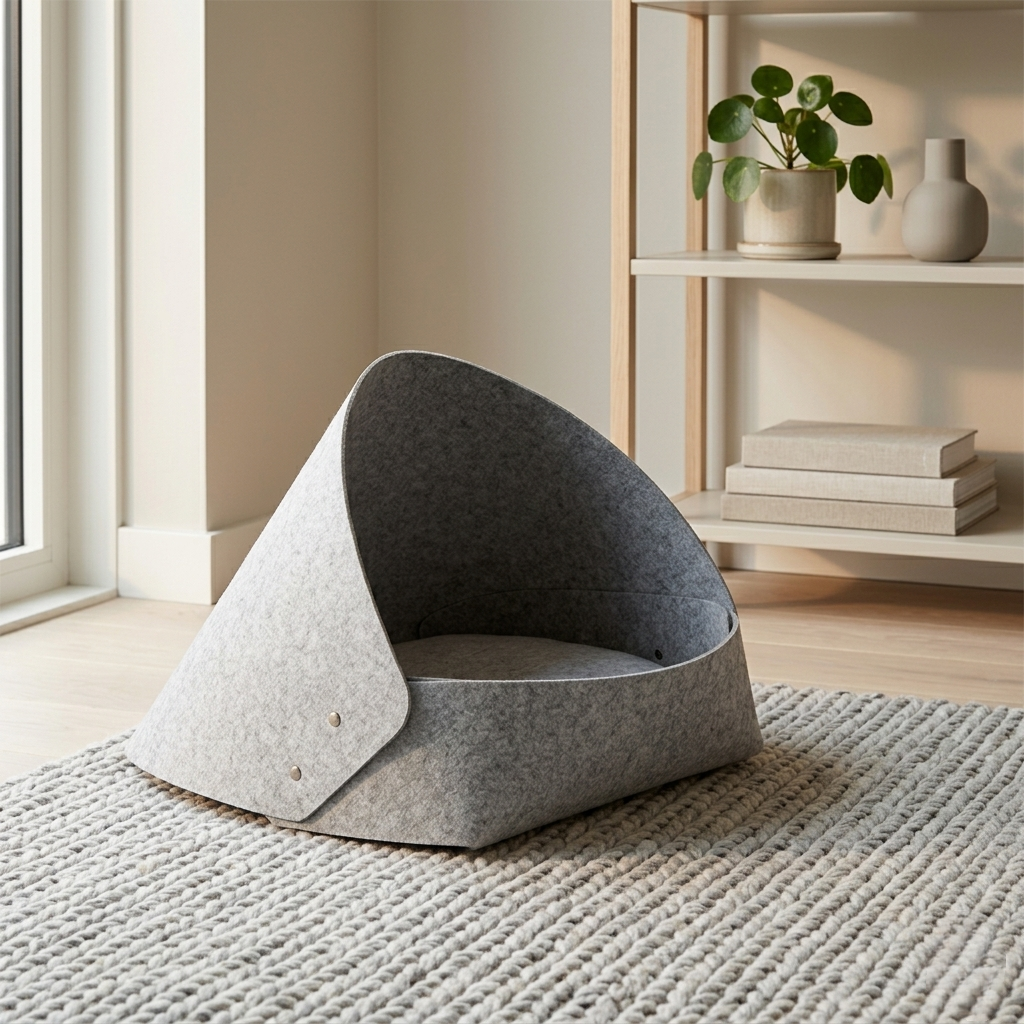 Scandinavian Felt Cat Cave